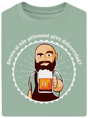 Pivo dobrovolně unisex tričko oversized Sage