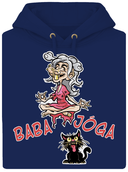 Baba Jóga unisex mikina premium Navy