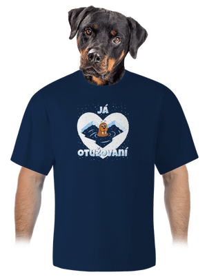 Miluju otužování unisex tričko oversized Midnight Blue