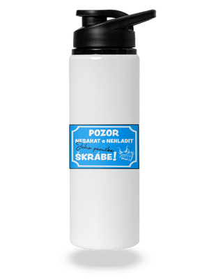 Pozor, nesahat lahev na vodu White