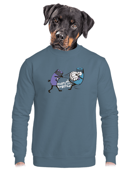 Vybitej unisex mikina bez kapuce Nordic Blue