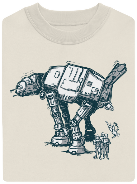 AT-AT unisex mikina bez kapuce Off White