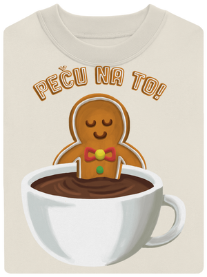 Peču na to! unisex mikina bez kapuce Off White