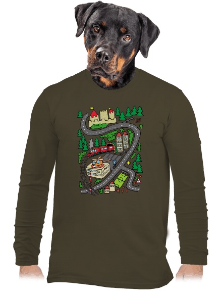 Silnice pánské dlouhý rukáv Urban Khaki