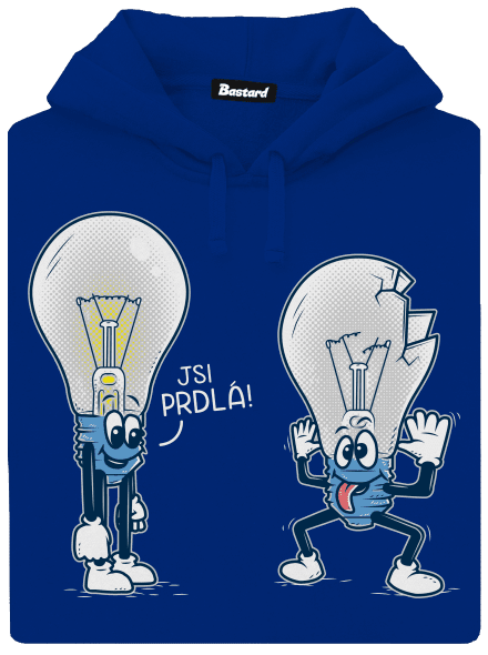Prdlá dámská mikina klokanka Royal Blue Mal