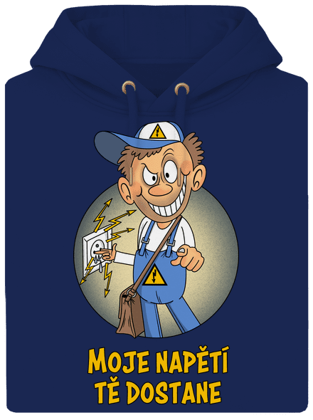 Moje napětí unisex mikina premium Navy