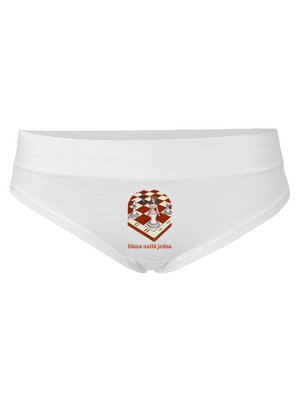Dáma nahá jedna dámské kalhotky White