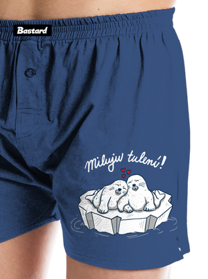 Miluju tulení pánské trenky Blue