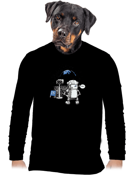 Kosmonaut pánské dlouhý rukáv Black