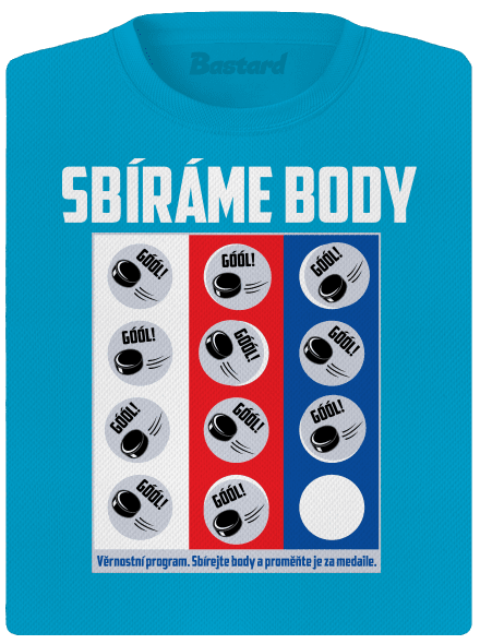 Sbíráme body - hokej dámské sportovní tričko Blue Atol