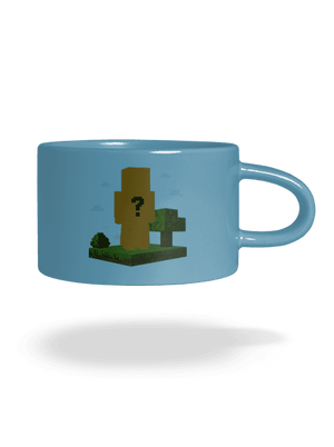 Minecraft z vlastní fotky hrnek makronka Blue Macaron