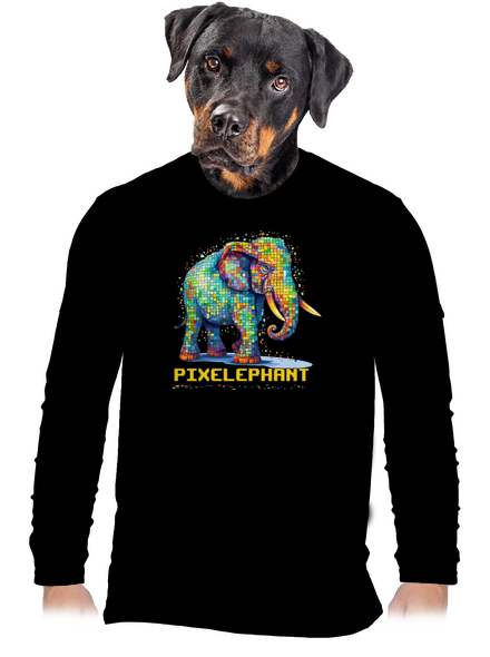 Pixelephant pánské dlouhý rukáv Black