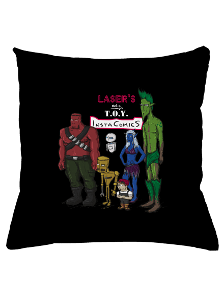 Laser's not a toy polštář Black