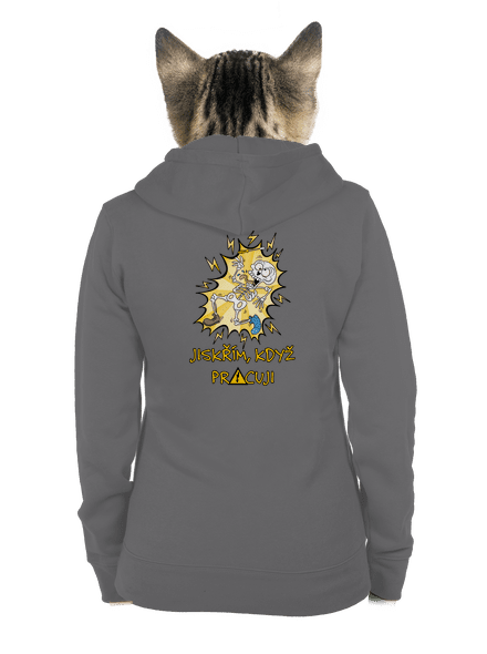 Jiskřím dámská mikina na zip Steel Gray