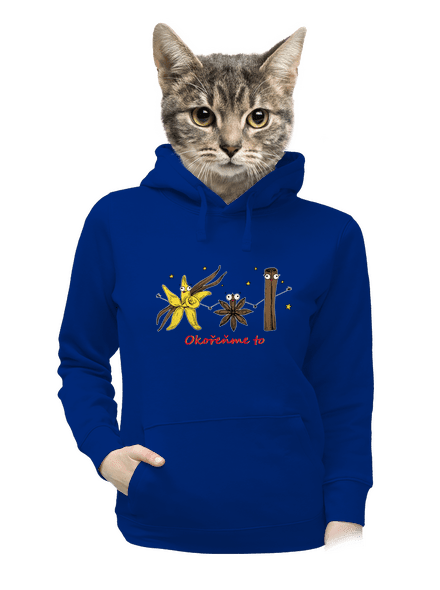 Okořeňme to dámská mikina klokanka Royal Blue Mal