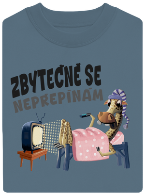 Zbytečně se nepřepínám unisex mikina bez kapuce Nordic Blue