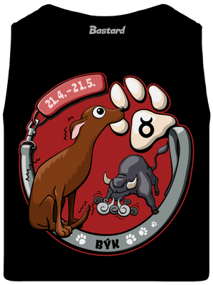 Psí horoskop: Býk pánské tílko Black