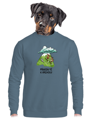 unisex mikina bez kapuce