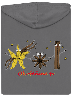 Okořeňme to dámská mikina na zip Steel Gray