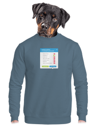 unisex mikina bez kapuce