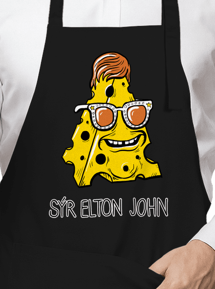 Sýr Elton John zástěra Black