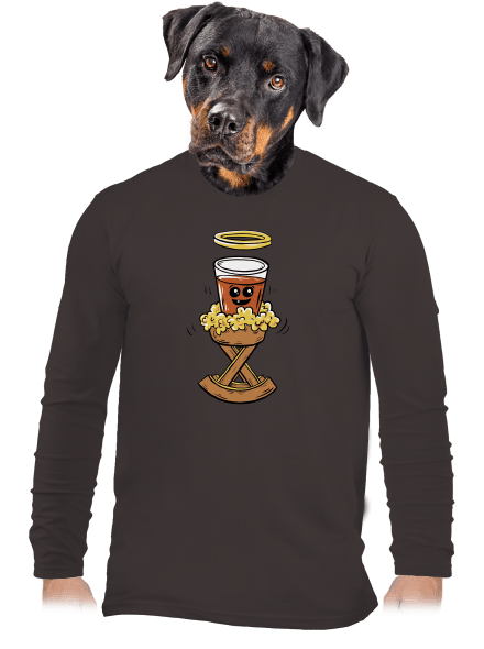 Panáček v jesličkách pánské dlouhý rukáv Bear Brown