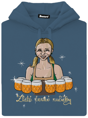 České ručičky dámská mikina klokanka Denim