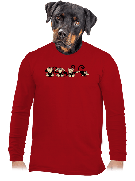 Opice pánské dlouhý rukáv Red