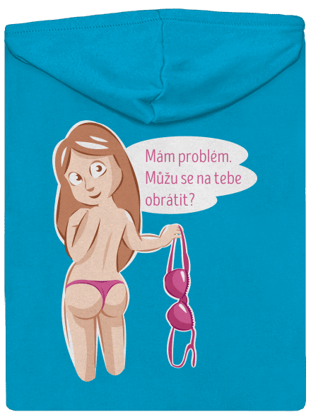 Můžu se obrátit? dámská mikina na zip Blue Atol