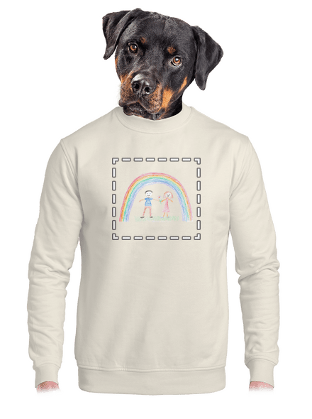 Dětské kresby - nahraj vlastní unisex mikina bez kapuce Off White