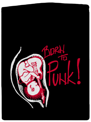 Born to punk pánská mikina na zip Black