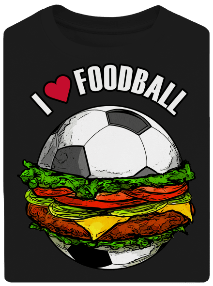 Foodball unisex tričko oversized Black