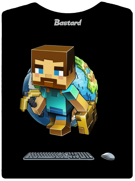 B17: Minecraft dámské tričko s lemem Black