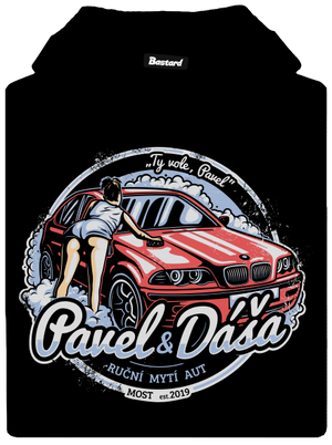 Automyčka Pavel pánská mikina klokanka Black