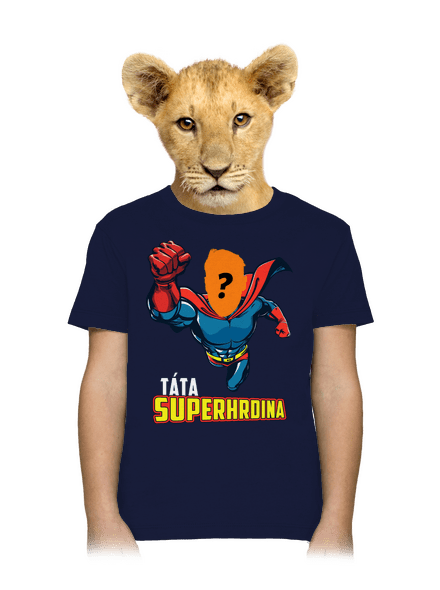 Táta superhrdina dětské tričko Navy