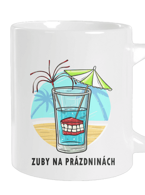 Zuby na prázdninách velký hrnek White