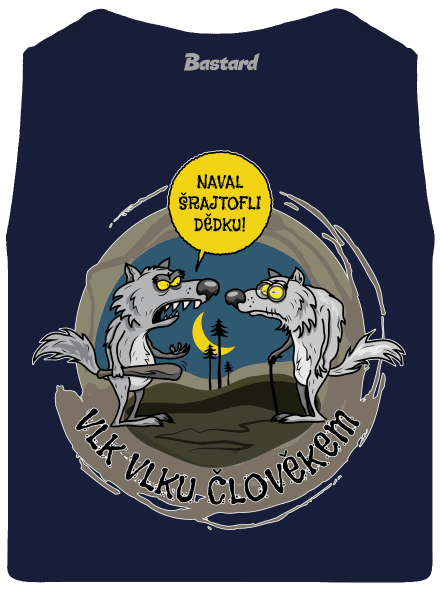 Vlk vlku člověkem pánské tílko French Navy