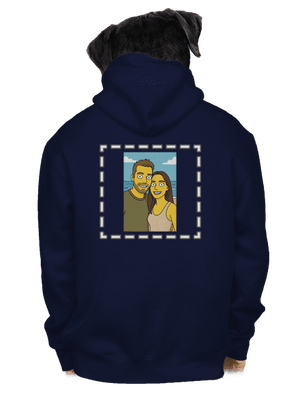 Simpsonovi z vlastní fotky pánská mikina na zip Navy