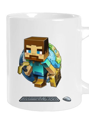 B17: Minecraft velký hrnek White
