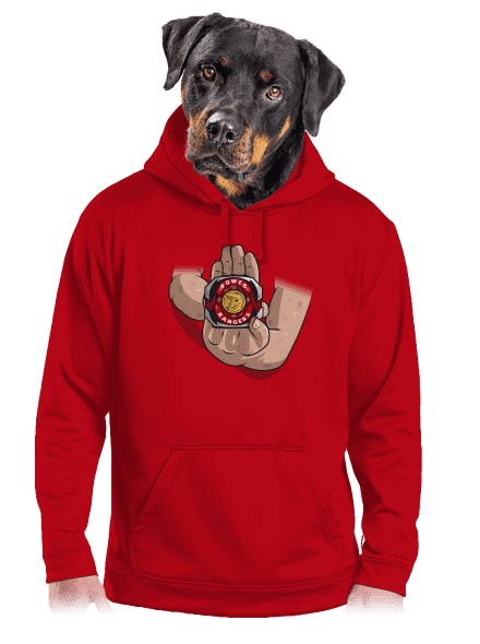 Morfujeme pánská mikina klokanka Red