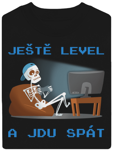 Ještě level unisex mikina bez kapuce Black
