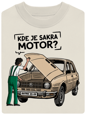 Kde je motor? unisex mikina bez kapuce Off White