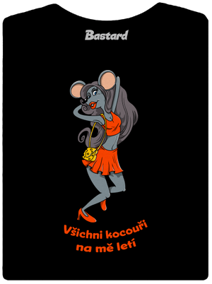 Myška dámské tričko premium Black