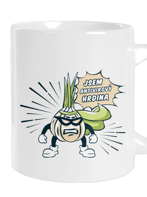 Antivirový hrdina velký hrnek White