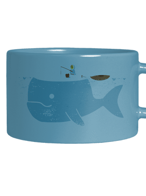 Rybaření  hrnek makronka Blue Macaron