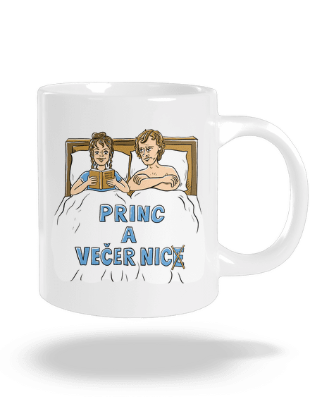 Princ a Večer nic velký hrnek White