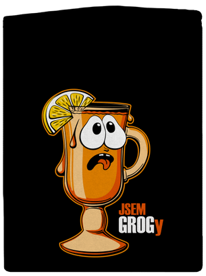 Jsem grogy pánská mikina na zip Black