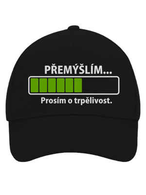 Přemýšlím kšiltovka baseballka Black