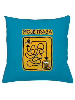 Moje trasa polštář Blue Turquoise