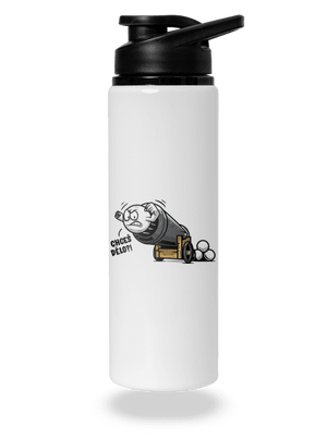 Chceš dělo? lahev na vodu White